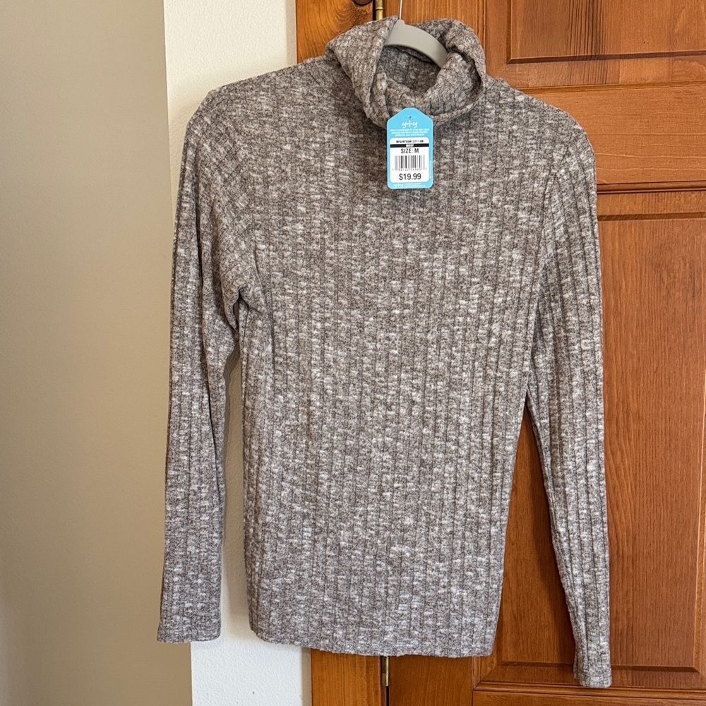 Gray Turtleneck Sweater